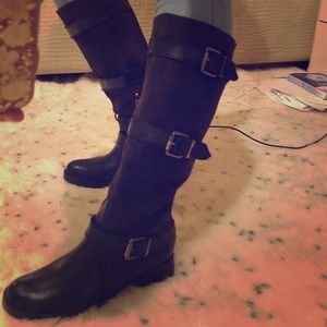 Karl Lagerfield buckle boots